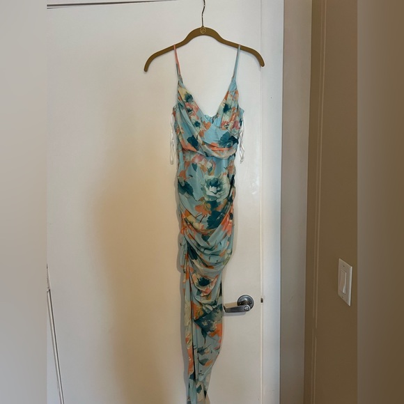 Hello Molly Oceans Mesh Midi Dress Blue - Picture 6 of 6